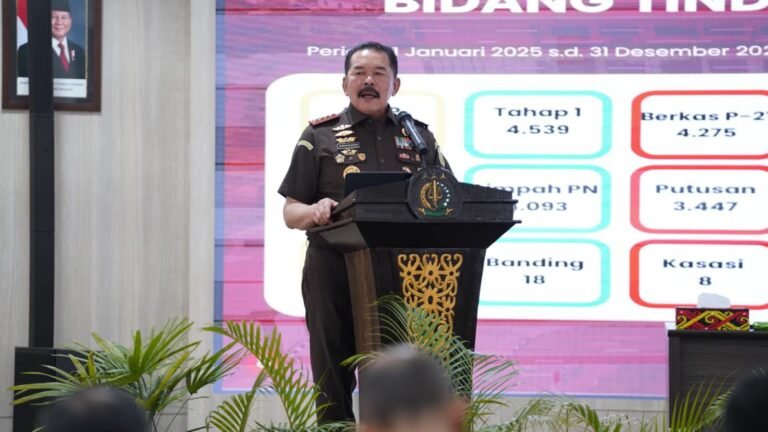 Jaksa Agung ST Burhanuddin saat menyambangi kantor Kejati Kaltim dan menekankan pentingnya penanganan kasus korupsi yang berpotensi terjadi di sektor Energi dan SDA. (IST)