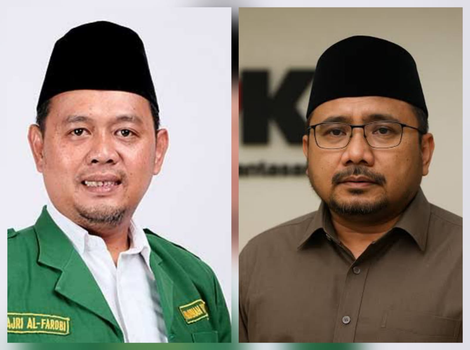 Wakil Ketua Umum GP Ansor H. M. Fajri Al Farobi dan mantan Menteri Agama Yaqut Cholil Qoumas