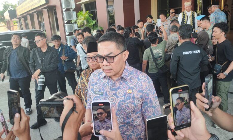 Wali Kota Samarinda, Andi Harun yang dijumpai awak media usia mengikuti kegiatan silaturahmi dan konsolidasi di gedung Mapolresta Samarinda, Jumat (17/4/2026). (IST)